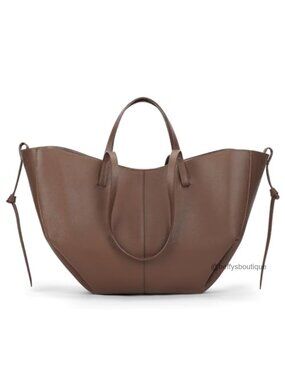 Faux Leather Tote Bag Large Work Handbag Magnetic Closure